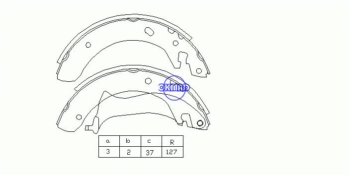 LAND ROVER FREELANDER Soft Top (L314) Drum Brake shoes OEM:SFS100140 FSB556 GS8633, OK-BS100